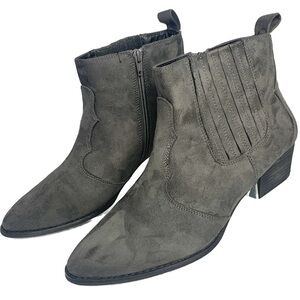 Comfortview Faux Suede Ankle Boots 11 Grey